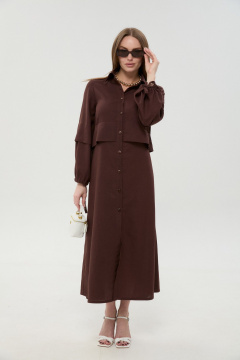 Платье NikVa 944-16 шоколад - фото 1