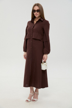 Платье NikVa 944-16 шоколад - фото 3