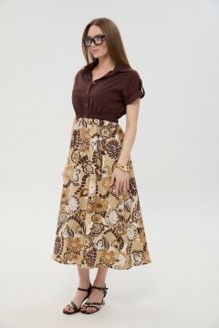 Платье NikVa 1050-2 шоколад_и_шоколадный_мультиколор - фото 4
