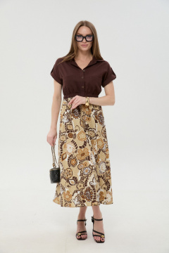 Платье NikVa 1050-2 шоколад_и_шоколадный_мультиколор - фото 3