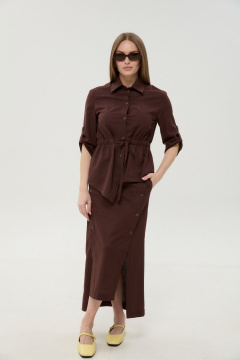 Жакет, юбка NikVa 980-5 шоколад - фото 1