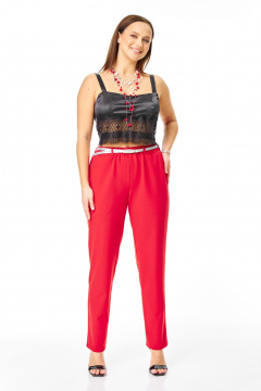 Брюки, топ T&N 7743 черно-красный - фото 2