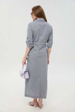 Жакет, юбка NikVa 980-7 серый - фото 4