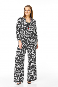 Брюки, жакет T&N 7745 черно-белый_дизайн - фото 2