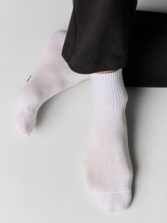 Носки Mark Formelle 106A-3084/253106A белый_св.серый_меланж_черный_рис.3084 - фото 1