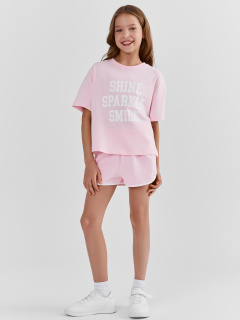 Футболка, шорты Mark Formelle 397769/26-45133П-7 розовый_печать_2_сл_на_пол - фото 1