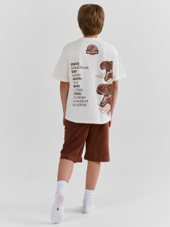 Футболка, шорты Mark Formelle 563327/25-40738ПП-0 св.молочный_миндальное_печенье_печать_3_сл_на_пол_ - фото 2