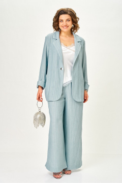 Брюки, жакет Michel chic 1446/1 нежно-голубой - фото 1
