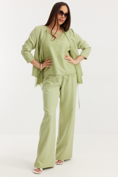 Блуза, брюки, кардиган Магия моды 2709 фисташковый - фото 3