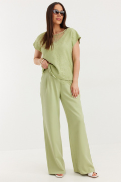 Блуза, брюки, кардиган Магия моды 2709 фисташковый - фото 4