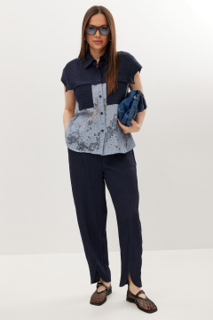 Блуза, брюки Магия моды 2713 синий, голубой - фото 5