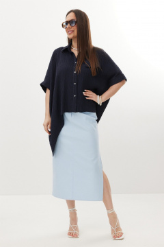 Блуза, юбка Магия моды 2715 синий,голубой - фото 5