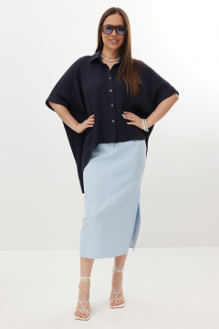 Блуза, юбка Магия моды 2715 синий,голубой - фото 3