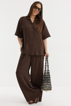 Брюки, рубашка Магия моды 2718 шоколад - фото 1