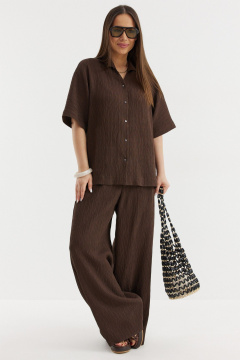 Брюки, рубашка Магия моды 2718 шоколад - фото 3