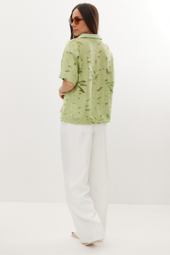 Блуза, брюки Магия моды 2729 фисташковый, белый - фото 5