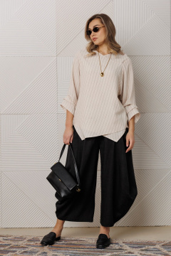 Блуза, брюки Anastasia м-1360 молочный_черный - фото 5