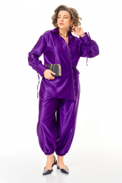 Блуза, брюки Anastasia м-1358 королевский-пурпурный - фото 3