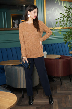 Брюки, джемпер Anastasia м-705 бежевый_темно-синий - фото 2