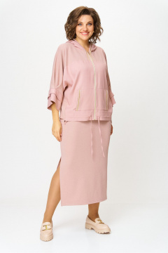 Джемпер, юбка Anastasia м-1224.1 пудровый - фото 2