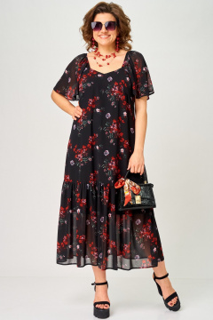 Платье EVA GRANT 7246 принт_цветок - фото 3
