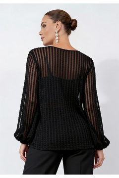 Блуза Erika С-138 черный - фото 3