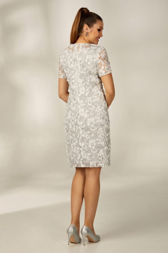 Платье Condra 10091 серый-серебристый - фото 3