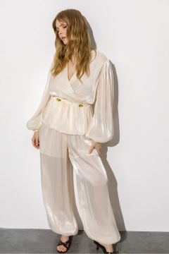 Блуза PiRS 6736 кремовый - фото 2