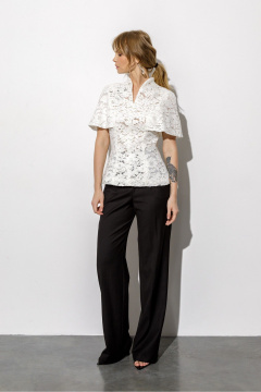 Блуза, брюки PiRS 6741 белый+черный - фото 4