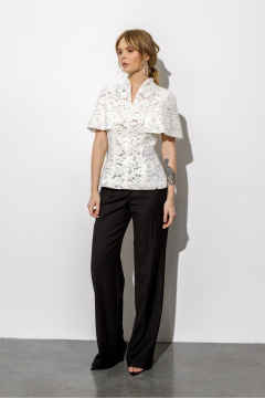 Блуза, брюки PiRS 6741 белый+черный - фото 1