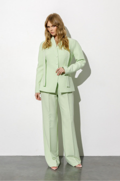 Брюки, жакет, шарф PiRS 6747 фисташковый - фото 1