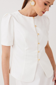 Жакет, юбка ERTANNO 10141022 молочный - фото 5