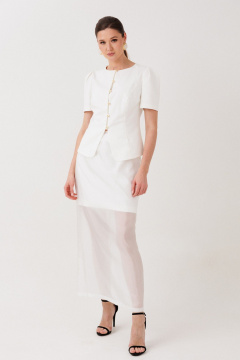 Жакет, юбка ERTANNO 10141022 молочный - фото 1