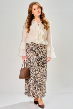 Блуза Fita 20811 экрю - фото 4