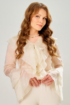 Блуза Fita 20812 экрю - фото 1