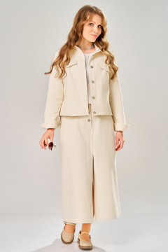 Джемпер, бомбер, юбка Fita 4202 ванильный_желтый - фото 4