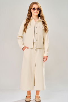 Джемпер, бомбер, юбка Fita 4202 ванильный_желтый - фото 1