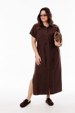 Брошь, платье ANIDEN 724-1 коричевый - фото 5