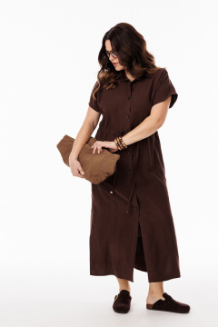 Брошь, платье ANIDEN 724-1 коричевый - фото 4