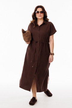 Брошь, платье ANIDEN 724-1 коричевый - фото 2