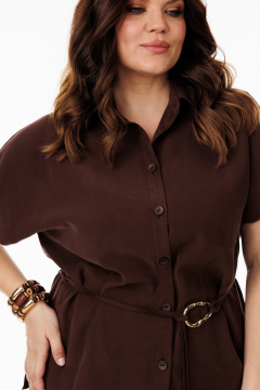 Блуза, брюки, пояс ANIDEN 61113-1 коричевый - фото 5