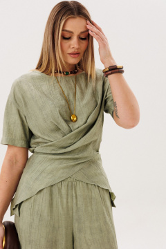 Блуза, брюки Fantazia Mod 5405 олива - фото 5