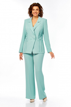 Брюки, жакет Ольга Стиль С-998 мятный - фото 4