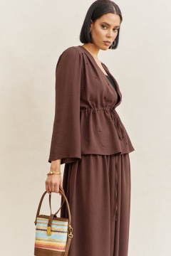 Блуза FLAIM 2101 коричневый - фото 2