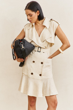 Платье FLAIM 2103 бежевый - фото 2