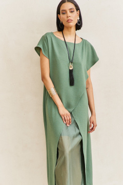 Платье FLAIM 2104 зеленый-мох - фото 3