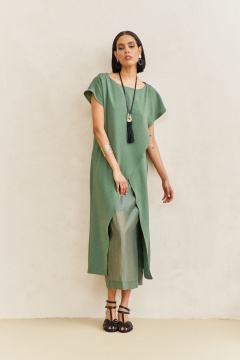 Платье FLAIM 2104 зеленый-мох - фото 1