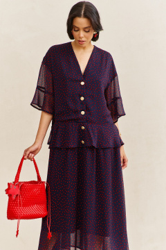 Платье FLAIM 2110.01 синий - фото 2