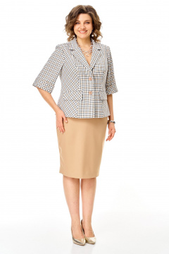 Жакет, юбка VI ORO VR-1247 бежевый - фото 1