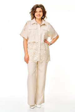Блуза, брюки VI ORO VR-1271 молоко - фото 2